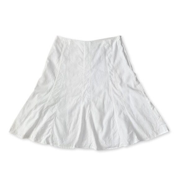 NYCC Linen Long Skirt White Coastal Cowgirl Grandma Fairy Balletcore Cottagecore - Picture 2 of 10
